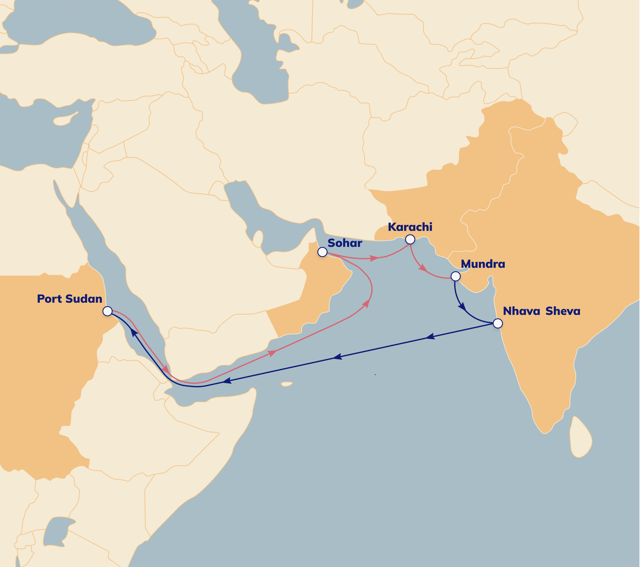 RXS route map